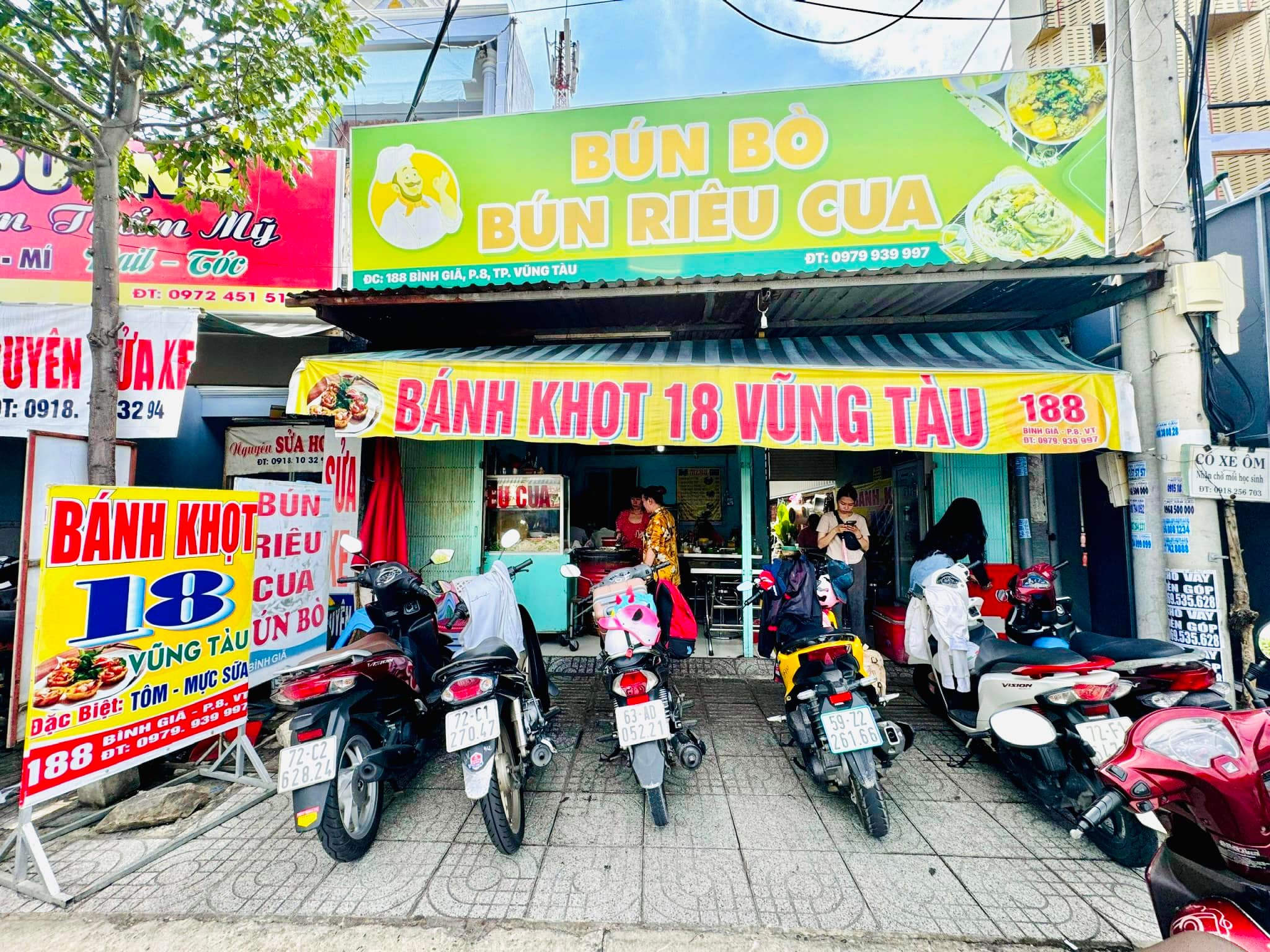 list bánh khọt Vũng Tàu