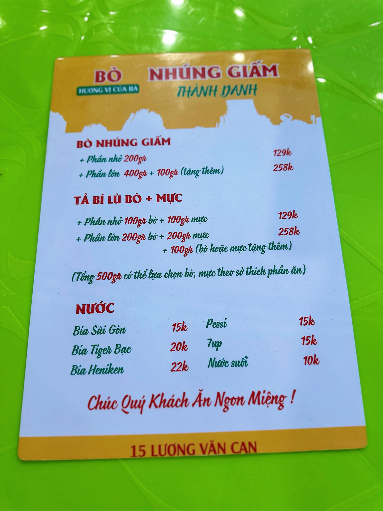 quán ăn tối vũng tàu